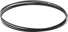 Starrett - 4 TPI, 12' 6" Long x 1/4" Wide x 0.025" Thick, Welded Band Saw Blade - Carbon Steel, Toothed Edge, Raker Tooth Set, Flexible Back, Contour Cutting - Americas Industrial Supply