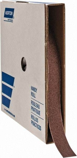 Norton - 1" x 50 Yd 80 Grit Aluminum Oxide Cloth Roll - Medium Grade, J Weighted Backing - Americas Industrial Supply