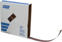 Norton - 1" x 50 Yd 220 Grit Aluminum Oxide Cloth Roll - Very Fine Grade, J Weighted Backing - Americas Industrial Supply