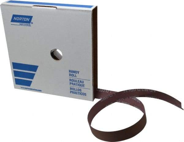Norton - 1" x 50 Yd 600 Grit Aluminum Oxide Cloth Roll - Extra Fine Grade, J Weighted Backing - Americas Industrial Supply