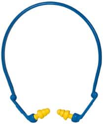 3M - Reusable, Banded, 27 dB Earplugs - Yellow, 1 Band, 1 Pair of Plugs - Americas Industrial Supply