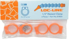 Loc-Line - Unthreaded, 1/2" Hose Inside Diam, Coolant Hose Element Clamp - For Use with 1/2" Loc-Line Modular Hose System, 4 Pieces - Americas Industrial Supply