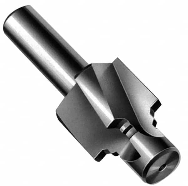 Made in USA - 3/4-16" Port, 1.24" Spotface Diam, 1/2" Tube Outside Diam, Plain Pilot, Straight Shank, High Speed Steel Porting Tool - Americas Industrial Supply