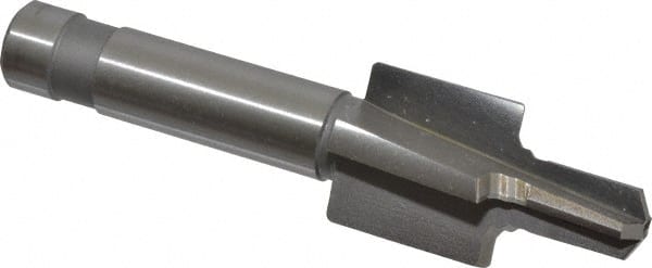 Made in USA - 7/16-20" Port, 0.888" Spotface Diam, 1/4" Tube Outside Diam, Reamer Pilot, Straight Shank, High Speed Steel Porting Tool - Americas Industrial Supply