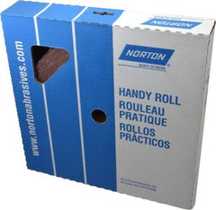 Norton - 1-1/2" x 50 Yd 60 Grit Aluminum Oxide Cloth Roll - Medium Grade, J Weighted Backing - Americas Industrial Supply
