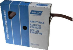 Norton - 1-1/2" x 50 Yd 100 Grit Aluminum Oxide Cloth Roll - Fine Grade, J Weighted Backing - Americas Industrial Supply