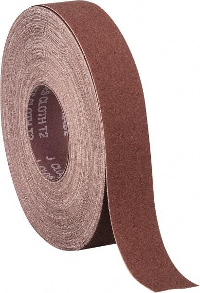 Norton - 1-1/2" x 50 Yd 150 Grit Aluminum Oxide Cloth Roll - Very Fine Grade, J Weighted Backing - Americas Industrial Supply