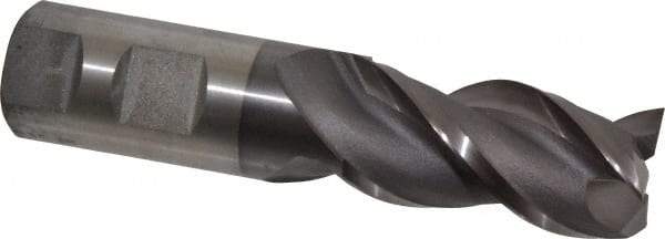 Cleveland - 1", 2" LOC, 1" Shank Diam, 4-1/2" OAL, 3 Flute, Powdered Metal Square End Mill - Single End, TiCN Finish, Spiral Flute, 42° Helix, Centercutting, Right Hand Cut, Right Hand Flute, Series PM-539R - Americas Industrial Supply