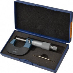Value Collection - 1 Inch Measurement Range, 0.0001 Inch Graduation, Barrel Anvil, Ratchet Stop Thimble, Mechanical Tube Micrometer - Accurate Up to 0.0001 Inch, Accurate Up to 0.0001 Inch, Enamel Finish, Carbide - Americas Industrial Supply