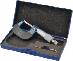 Value Collection - 1 Inch Measurement Range, 0.0001 Inch Graduation, Barrel Anvil, Ratchet Stop Thimble, Mechanical Tube Micrometer - Accurate Up to 0.0001 Inch, Accurate Up to 0.0001 Inch, Enamel Finish, Carbide - Americas Industrial Supply