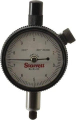 Starrett - 0.025" Range, 0-10 Dial Reading, 0.0001" Graduation Dial Drop Indicator - 1-11/16" Dial, 0.01" Range per Revolution - Americas Industrial Supply