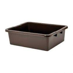Rubbermaid - 7.1 Gal, Brown Polyethylene Tote Container - Nesting, 21-1/2" Long x 17.1" Wide x 7" High - Americas Industrial Supply