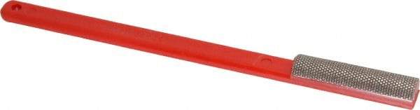 3M - 1-3/4" OAL Very Fine Half Round Sharpener Diamond File - 1/2" Wide, 1-3/4 LOC, Red - Americas Industrial Supply