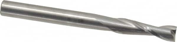 RobbJack - 3/16", 5/8" LOC, 3/16" Shank Diam, 2" OAL, 2 Flute, Solid Carbide Square End Mill - Single End, Uncoated, Spiral Flute, 30° Helix, Centercutting, Right Hand Cut, Right Hand Flute, Series C1-201 - Americas Industrial Supply