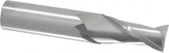 RobbJack - 3/4", 1-1/2" LOC, 3/4" Shank Diam, 4" OAL, 2 Flute, Solid Carbide Square End Mill - Single End, Uncoated, Spiral Flute, 30° Helix, Centercutting, Right Hand Cut, Right Hand Flute, Series C1-201 - Americas Industrial Supply