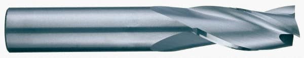 RobbJack - 5/8", 1-1/4" LOC, 5/8" Shank Diam, 3-1/2" OAL, 3 Flute, Solid Carbide Square End Mill - Single End, Uncoated, Spiral Flute, 30° Helix, Centercutting, Right Hand Cut, Right Hand Flute, Series C1-301 - Americas Industrial Supply