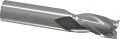 RobbJack - 3/4", 1-1/2" LOC, 3/4" Shank Diam, 4" OAL, 3 Flute, Solid Carbide Square End Mill - Single End, Uncoated, Spiral Flute, 30° Helix, Centercutting, Right Hand Cut, Right Hand Flute, Series C1-301 - Americas Industrial Supply