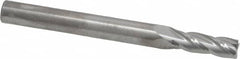 RobbJack - 7/32", 5/8" LOC, 1/4" Shank Diam, 2-1/2" OAL, 4 Flute, Solid Carbide Square End Mill - Single End, Uncoated, Spiral Flute, 30° Helix, Centercutting, Right Hand Cut, Right Hand Flute, Series C1-401 - Americas Industrial Supply