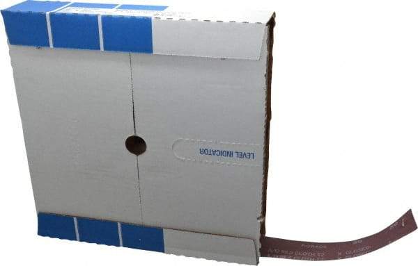 Norton - 2" x 50 Yd 50 Grit Aluminum Oxide Cloth Roll - Coarse Grade, J Weighted Backing - Americas Industrial Supply