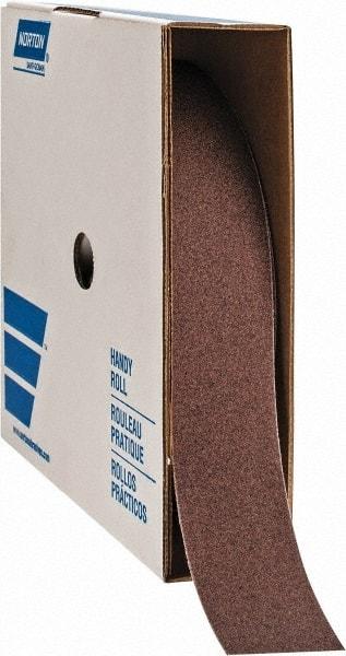 Norton - 2" x 50 Yd 80 Grit Aluminum Oxide Cloth Roll - Medium Grade, J Weighted Backing - Americas Industrial Supply