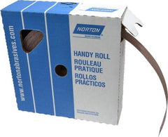 Norton - 2" x 50 Yd 220 Grit Aluminum Oxide Cloth Roll - Very Fine Grade, J Weighted Backing - Americas Industrial Supply