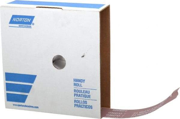 Norton - 2" x 50 Yd 600 Grit Aluminum Oxide Cloth Roll - Extra Fine Grade, J Weighted Backing - Americas Industrial Supply