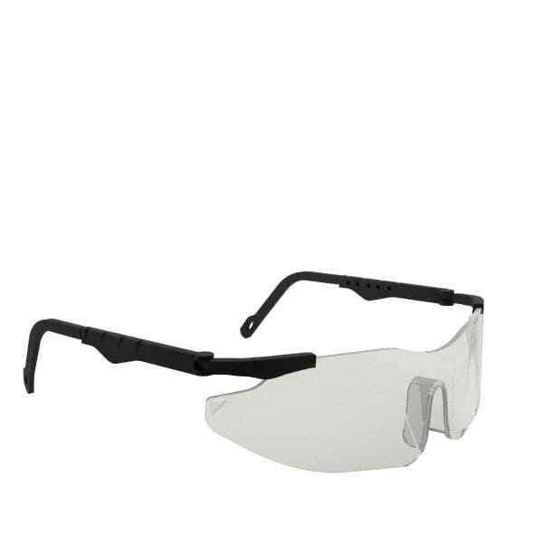 Smith & Wesson - Clear Lenses, Framed Safety Glasses - Scratch Resistant, Black Plastic Frame, Size Universal, Wrap Around - Americas Industrial Supply