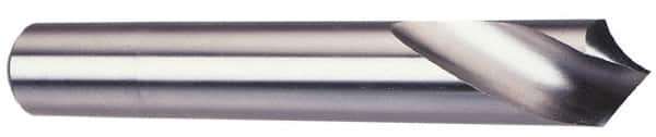 Made in USA - 1/4" Body Diam, 60°, 2-1/2" OAL, Solid Carbide Spotting Drill - Americas Industrial Supply