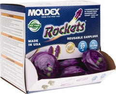 Moldex - Reusable, Corded, 27 dB, Flange Earplugs - Purple, 50 Pairs - Americas Industrial Supply