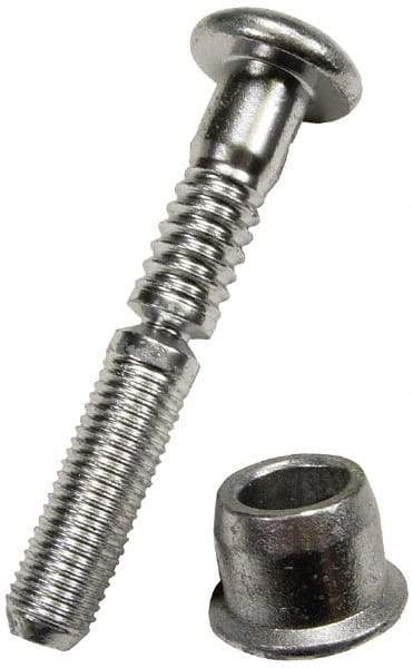 HUCK - Button Head Steel Lockbolt Blind Rivet - 1/4" to 3/8" Grip, 1/2" Head Diam, 1/4" Body Diam - Americas Industrial Supply