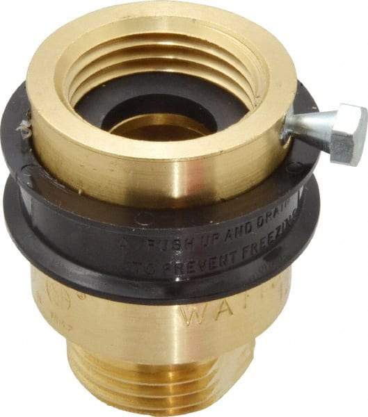 Watts - 3/4" Pipe, 125 Max psi, Brass, Hose Connection Vacuum Breaker - EPDM Seal, Stainless Steel Spring, FIP X Hose End Connections - Americas Industrial Supply