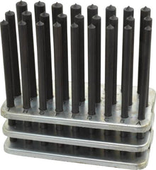 Value Collection - 26 Piece, Transfer Punch Set - Round Shank - Americas Industrial Supply