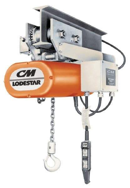 CM - 3 Ton Capacity Push Driven Trolley - 4" to 5-5/8" Flange Width - Americas Industrial Supply