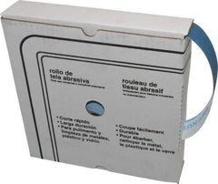 Value Collection - 1-1/2" x 50 Yd 120 Grit Aluminum Oxide Cloth Roll - Fine Grade, J Weighted Backing - Americas Industrial Supply