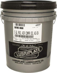 Lubriplate - 5 Gal Pail, ISO 100, SAE 30, Air Compressor Oil - 430 Viscosity (SUS) at 100°F, 63 Viscosity (SUS) at 210°F, Series AC-2A - Americas Industrial Supply