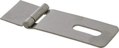 Made in USA - 1-1/2" Long x 4.54" Wide, Hasp - Stainless Steel - Americas Industrial Supply