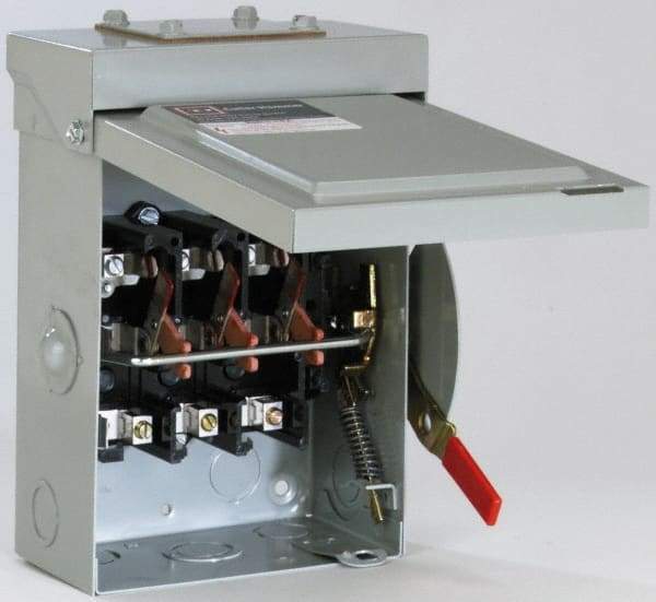 Eaton Cutler-Hammer - 200 Amp, 240 VAC, 3 Pole Nonfused Safety Switch - NEMA 1, 1 Phase, 15 hp at 240 VAC (Single Phase), 50 hp at 240 VAC (Triple Phase), 3PST Contact Form - Americas Industrial Supply