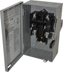 Eaton Cutler-Hammer - 30 Amp, 240 VAC, 2 Pole Fused Safety Switch - NEMA 1, 1 Phase, DPST Contact Form - Americas Industrial Supply