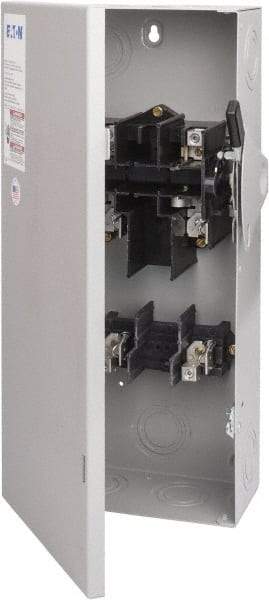 Eaton Cutler-Hammer - 100 Amp, 240 VAC, 2 Pole Fused Safety Switch - NEMA 1, 1 Phase, 7-1/2 to 15 hp at 240 VAC (Single Phase), 15 to 30 hp at 240 VAC (Triple Phase), DPST Contact Form - Americas Industrial Supply