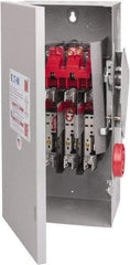 Eaton Cutler-Hammer - 60 Amp, 250 VDC, 480-600 VAC, 3 Pole Fused Safety Switch - NEMA 1, 1 Phase, 20 hp at 480 VAC, 25 hp at 600 VAC (Single Phase), 30 hp at 480 VAC, 50 hp at 600 VAC (Triple Phase), 3PST Contact Form - Americas Industrial Supply