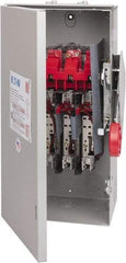 Eaton Cutler-Hammer - 60 Amp, 250 VDC, 480-600 VAC, 3 Pole Fused Safety Switch - NEMA 3R, 3 Phase, 20 hp at 480 VAC, 25 hp at 600 VAC (Single Phase), 30 hp at 480 VAC, 50 hp at 600 VAC (Triple Phase), 3PST Contact Form - Americas Industrial Supply