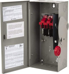 Eaton Cutler-Hammer - 60 Amp, 250 VDC, 480-600 VAC, 3 Pole Nonfused Safety Switch - NEMA 1, 1 Phase, 20 hp at 480 VAC, 25 hp at 600 VAC (Single Phase), 50 hp at 480 VAC, 60 hp at 600 VAC (Triple Phase), 3PST Contact Form - Americas Industrial Supply