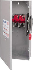 Eaton Cutler-Hammer - 100 Amp, 250 VDC, 480-600 VAC, 3 Pole Nonfused Safety Switch - NEMA 1, 1 Phase, 40 hp at 480 VAC, 50 hp at 600 VAC (Single Phase), 75 hp at 480 VAC, 100 hp at 600 VAC, 20 hp at 250 VDC (Triple Phase), 3PST Contact Form - Americas Industrial Supply