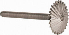 Made in USA - 5/8" Cut Diam, 1/8" Shank Diam, Double Angle Head Double Cut Burr - High Speed Steel, 1/8" LOC, 1-1/2" OAL - Americas Industrial Supply