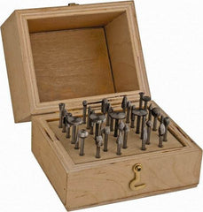 Made in USA - 34 Piece, 1/8" Shank Burr Set - High Speed Steel - Americas Industrial Supply