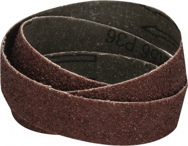 Tru-Maxx - 1" Wide x 30" OAL, 36 Grit, Aluminum Oxide Abrasive Belt - Aluminum Oxide, Very Coarse, Coated, X Weighted Cloth Backing - Americas Industrial Supply