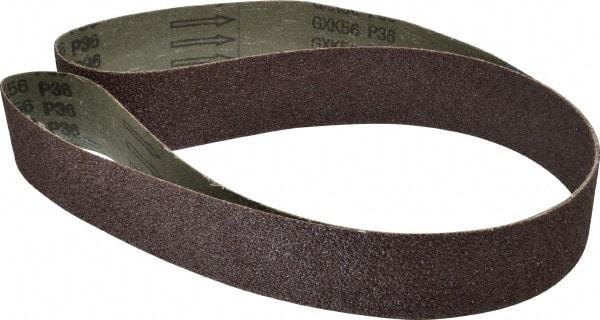Tru-Maxx - 2" Wide x 60" OAL, 36 Grit, Aluminum Oxide Abrasive Belt - Aluminum Oxide, Very Coarse, Coated, X Weighted Cloth Backing - Americas Industrial Supply
