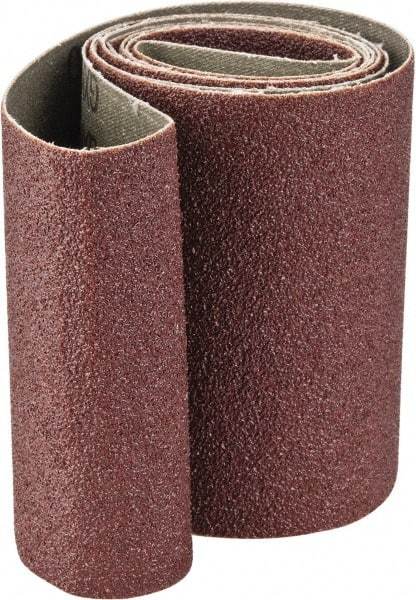 Tru-Maxx - 4" Wide x 60" OAL, 60 Grit, Aluminum Oxide Abrasive Belt - Aluminum Oxide, Medium, Coated, X Weighted Cloth Backing - Americas Industrial Supply