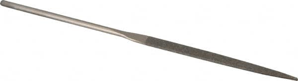 Value Collection - 5-1/2" OAL Fine Taper Needle Diamond File - 13/64" Wide x 3/64" Thick, 2-3/4 LOC - Americas Industrial Supply