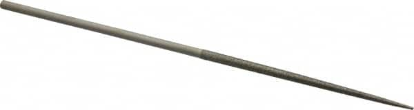 Value Collection - 5-1/2" OAL Medium Round Needle Diamond File - 1/8" Wide x 1/8" Thick, 2-3/4 LOC - Americas Industrial Supply